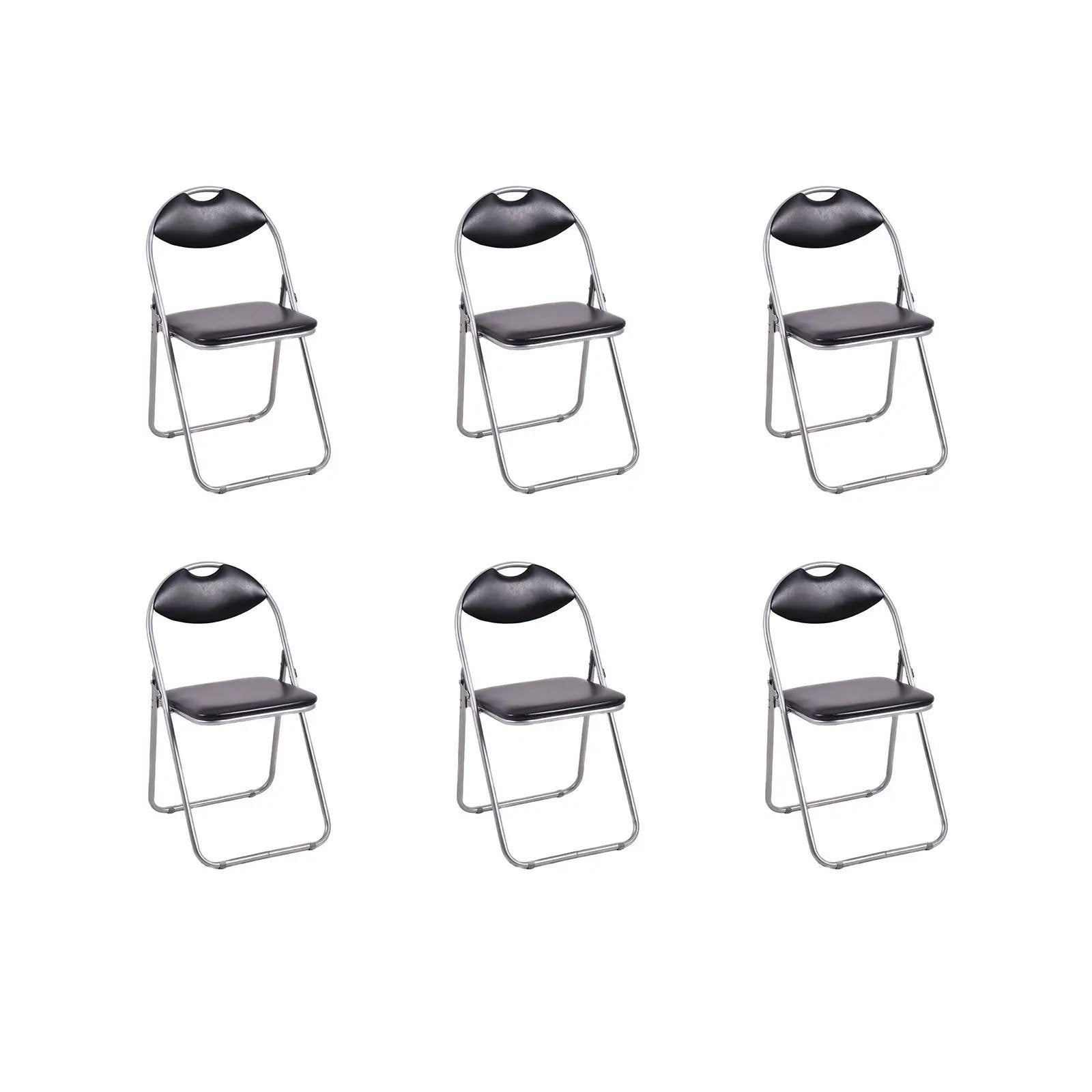 2/4/6 Pieces Portable Folding Dining Chairs Set with Carrying Handles by DirectDeals