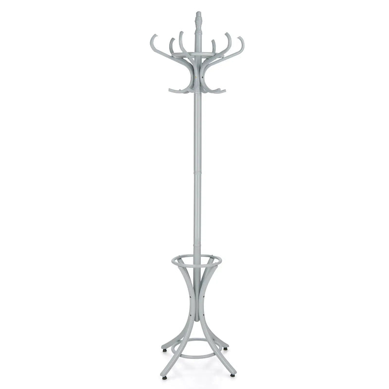 Wood Standing Hat Coat Rack with Umbrella Stand by DirectDeals