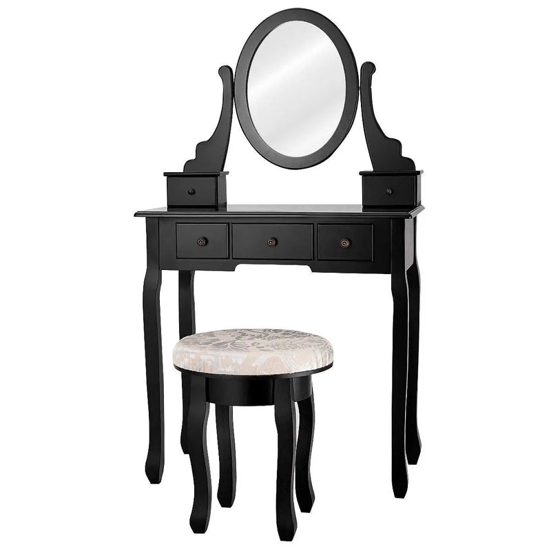 Vanity Makeup Table Set Bedroom Furniture with Padded Stool by DirectDeals