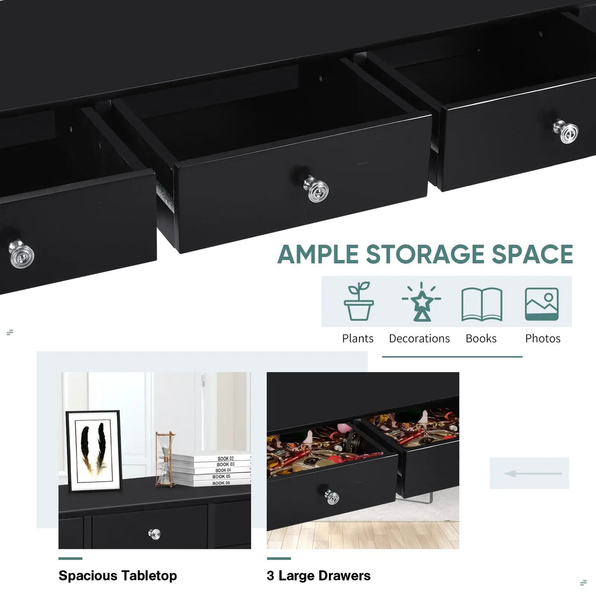 Hall table Side Table w/ 3 Drawers by DirectDeals