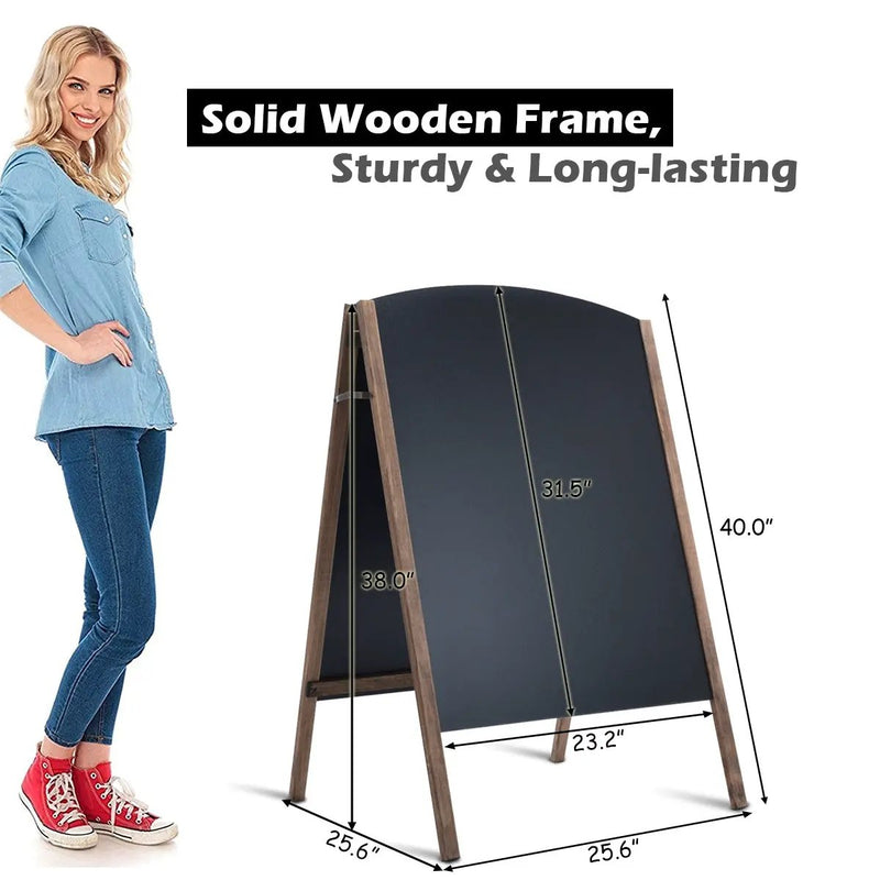40 Inch Wood A-Frame Sidewalk Wedding Signage Chalkboard by DirectDeals