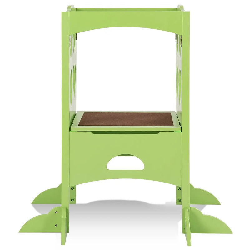 Folding Kids Kitchen Counter Step Stool-Green by DirectDeals