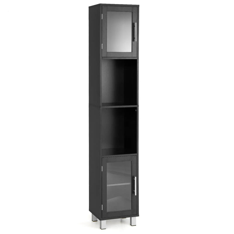71 Inch Tall Tower Bathroom Storage Cabinet and Organizer Display Shelves for Bedroom by DirectDeals