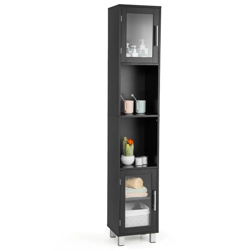 71 Inch Tall Tower Bathroom Storage Cabinet and Organizer Display Shelves for Bedroom by DirectDeals