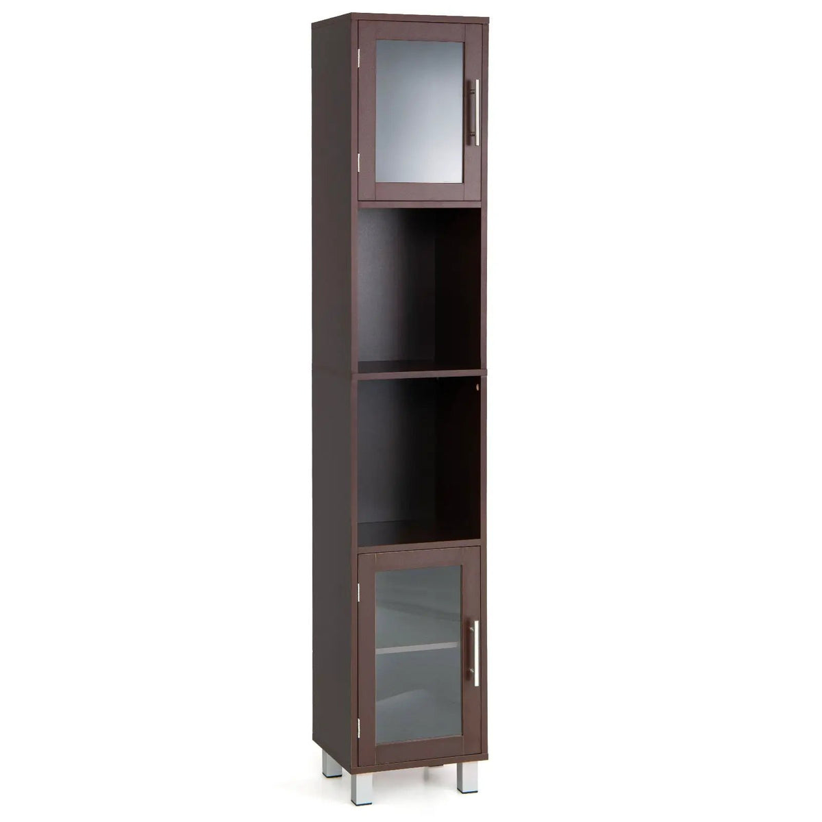 71 Inch Tall Tower Bathroom Storage Cabinet and Organizer Display Shelves for Bedroom by DirectDeals