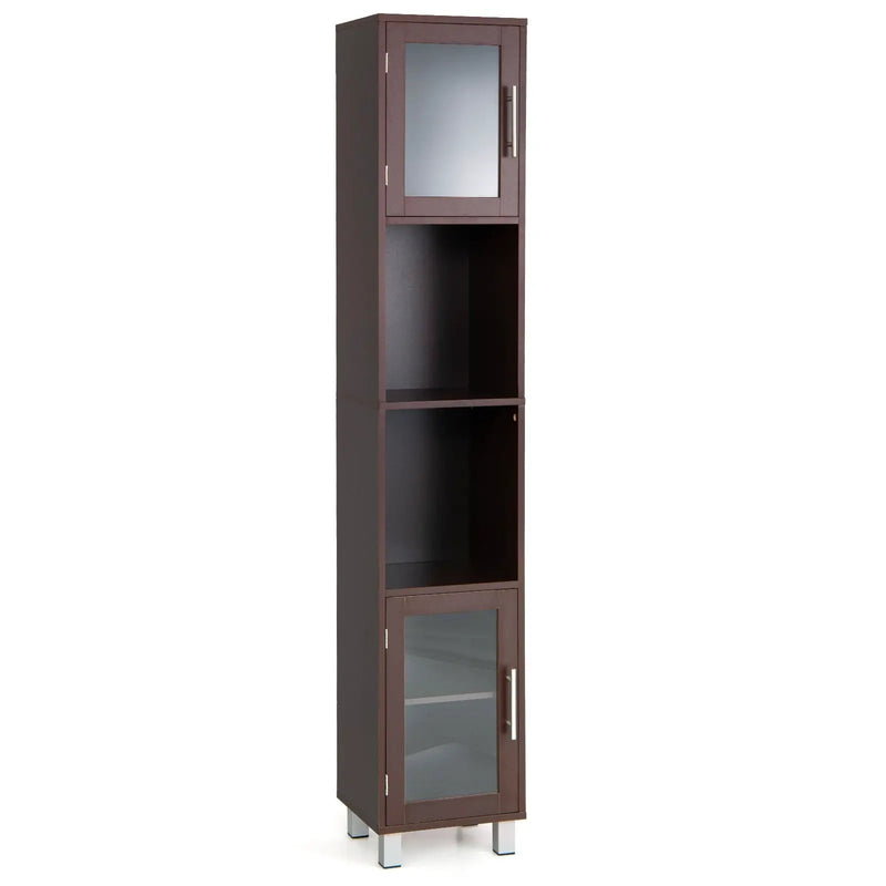 71 Inch Tall Tower Bathroom Storage Cabinet and Organizer Display Shelves for Bedroom by DirectDeals