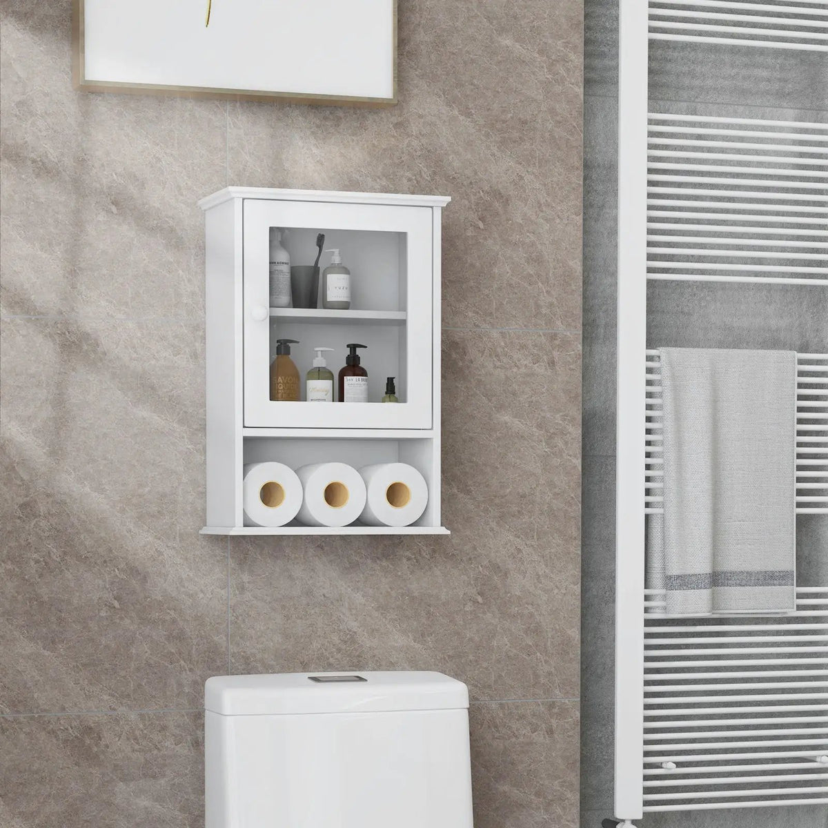 Bathroom Wall Mounted Adjustable Hanging Storage Medicine Cabinet by DirectDeals
