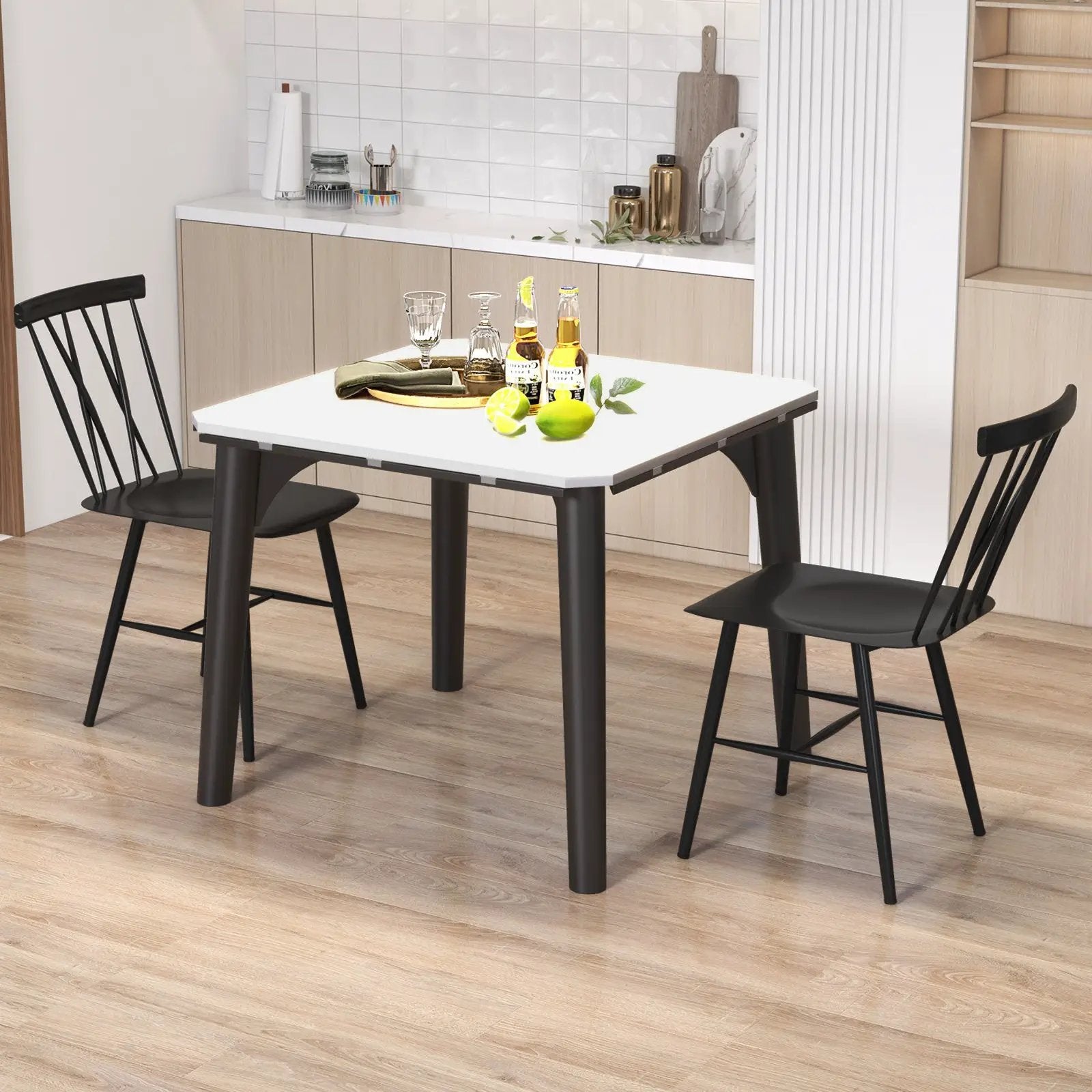 Set of 2 Modern Dining Chairs with Backrest by DirectDeals