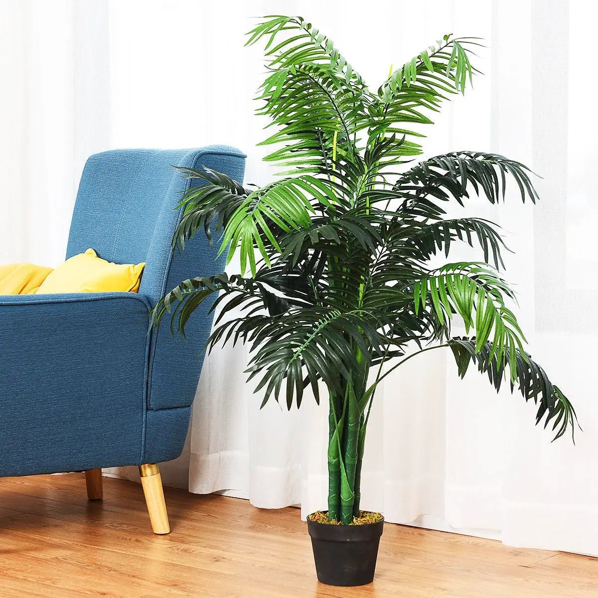 3.5 Feet Artificial Areca Palm Decorative Silk Tree with Basket by DirectDeals