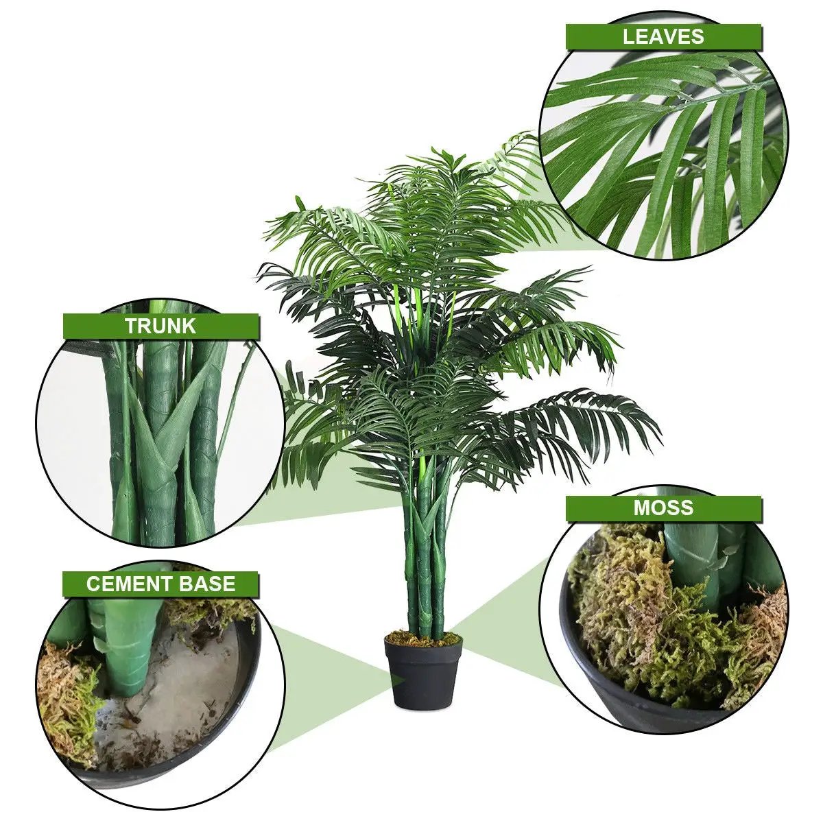 3.5 Feet Artificial Areca Palm Decorative Silk Tree with Basket by DirectDeals