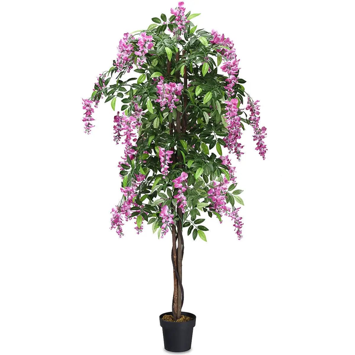 6-Feet Artificial Wisteria Silk Indoor-Outdoor Tree by DirectDeals