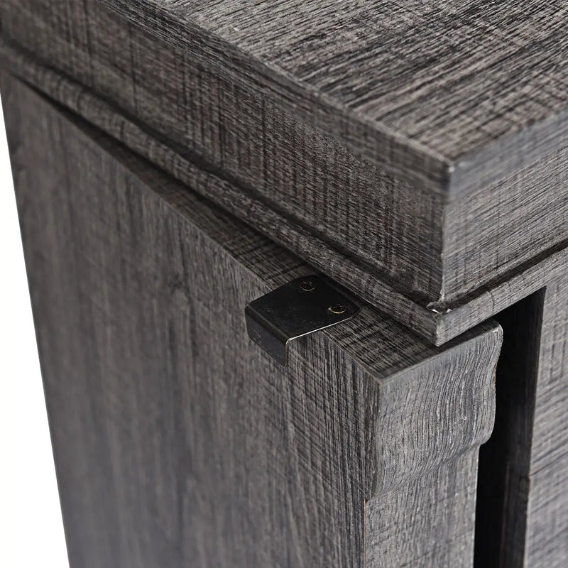 Standing Jewelry Cabinet Storage Organizer with Wooden Legs-Gray by DirectDeals