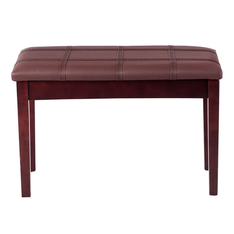 Solid Wood PU Leather Piano Double Duet Keyboard Bench by DirectDeals
