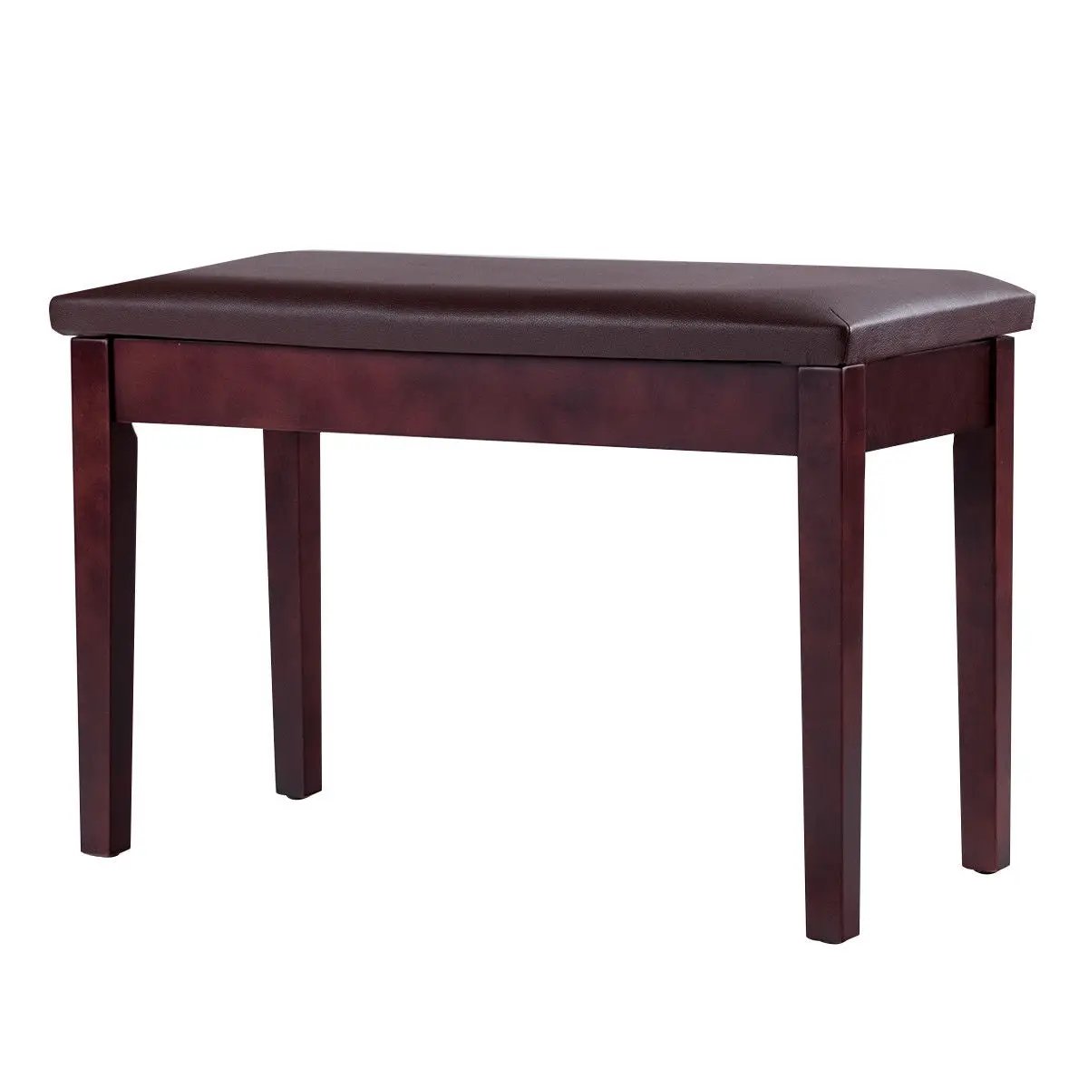 Solid Wood PU Leather Padded Piano Bench Keyboard Seat by DirectDeals