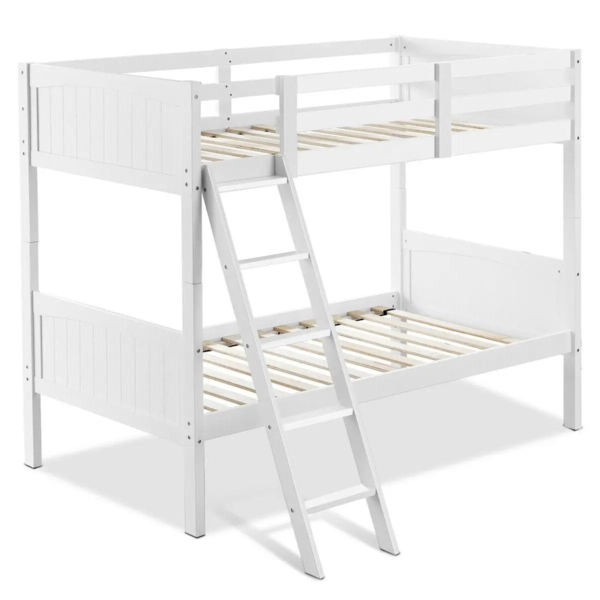 Twin Size Wooden Bunk Beds Convertible 2 Individual Beds by DirectDeals