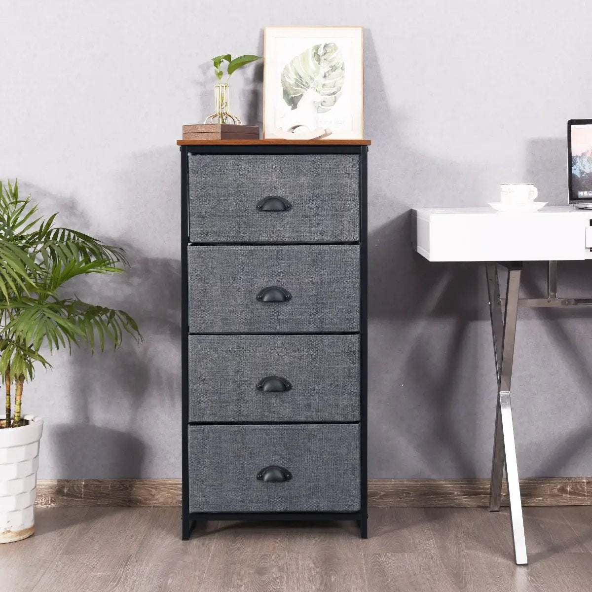 Chest Storage Tower Side Table Display Storage with 4 Drawers by DirectDeals