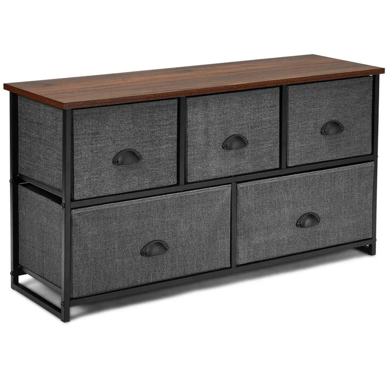 Wood Dresser Storage Unit Side Table Display Organizer by DirectDeals