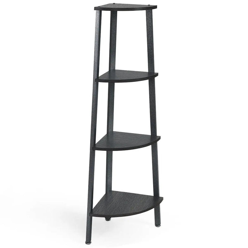 4-Tier Corner Shelf Metal Storage Rack Domestic Bookcase by DirectDeals