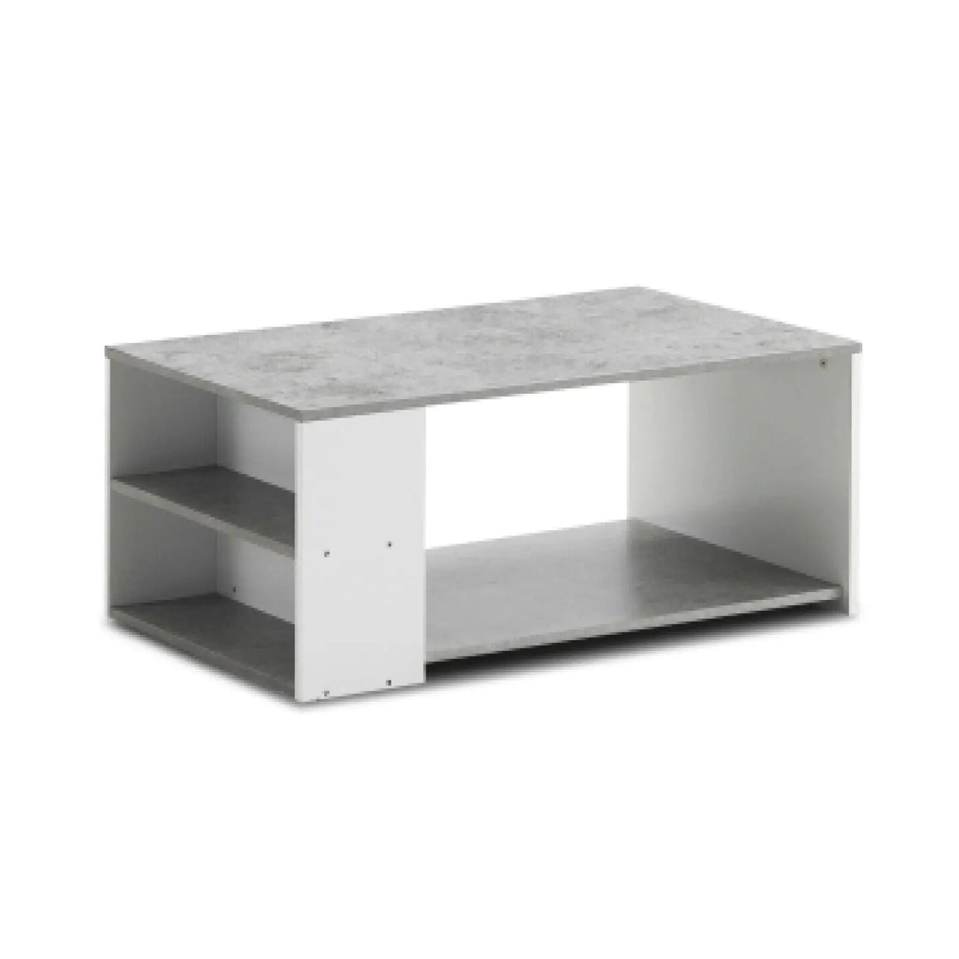 Coffee Table Sofa Side Table with Storage Shelves by DirectDeals