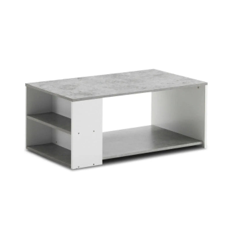 Coffee Table Sofa Side Table with Storage Shelves by DirectDeals