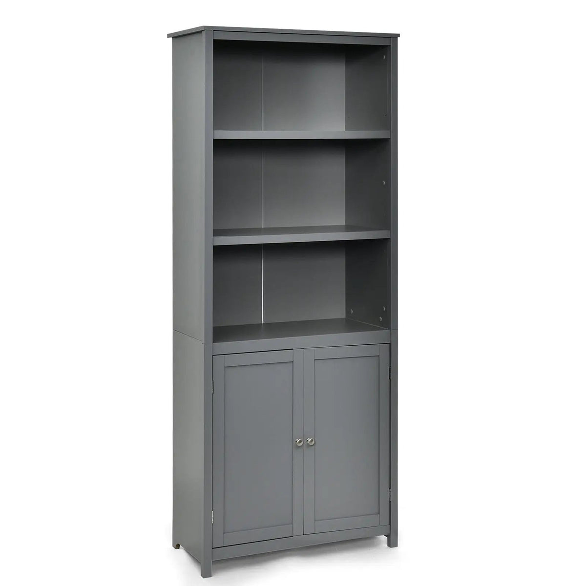 Bookcase Shelving Storage Wooden Cabinet Unit Standing Display Bookcase with Doors by DirectDeals