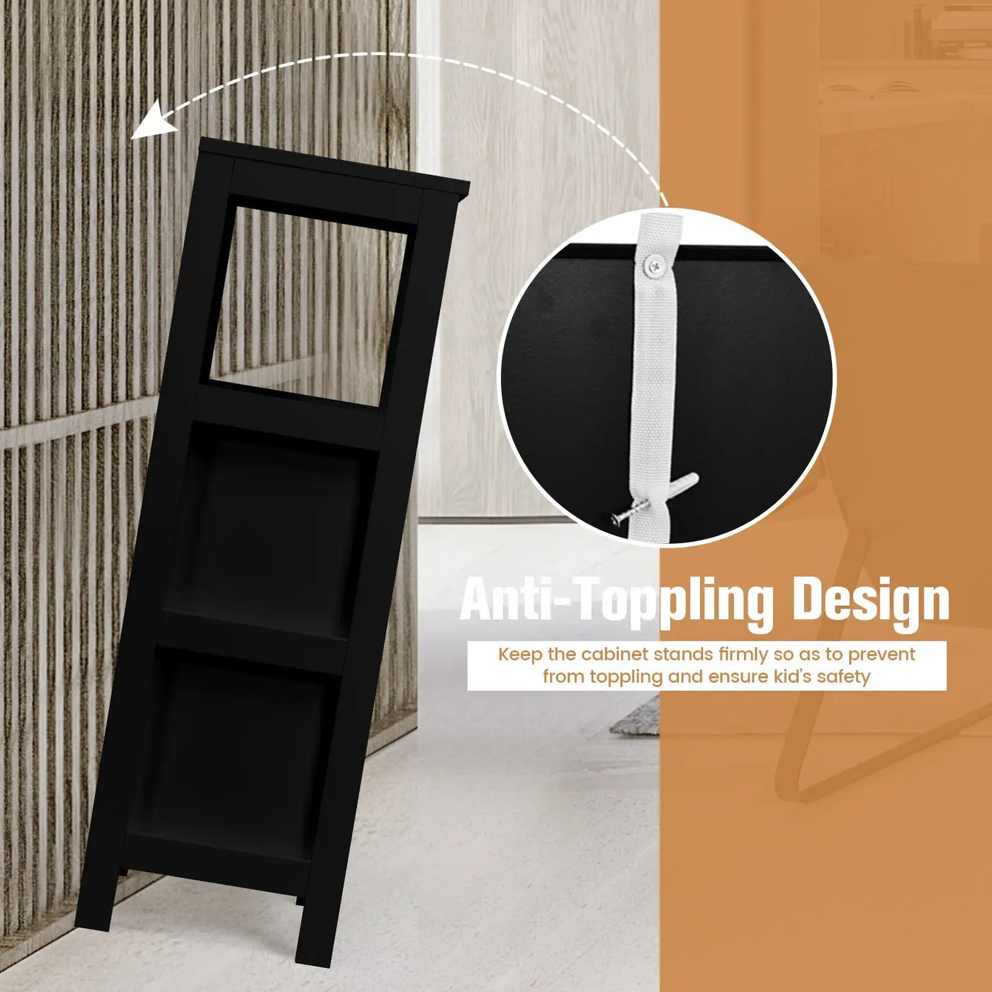 Floor Cabinet Multifunction Storage Rack Stand Organizer by DirectDeals