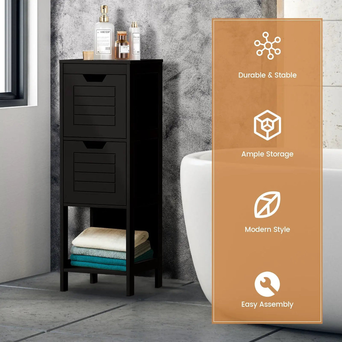 Floor Cabinet Multifunction Storage Rack Stand Organizer by DirectDeals