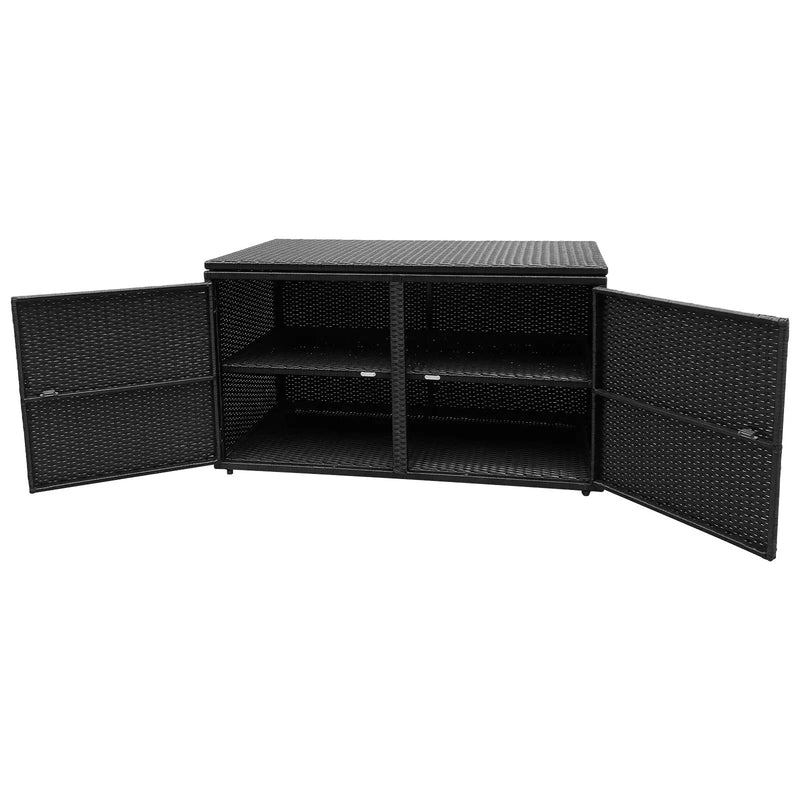 88 Gallon Garden Patio Rattan Storage Container Box by DirectDeals