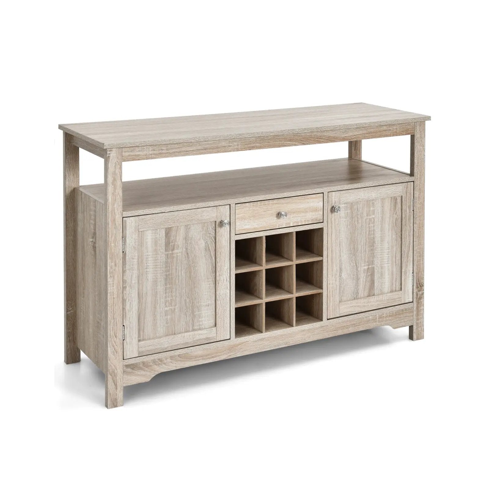 Server Buffet Sideboard With Wine Rack and Open Shelf by DirectDeals