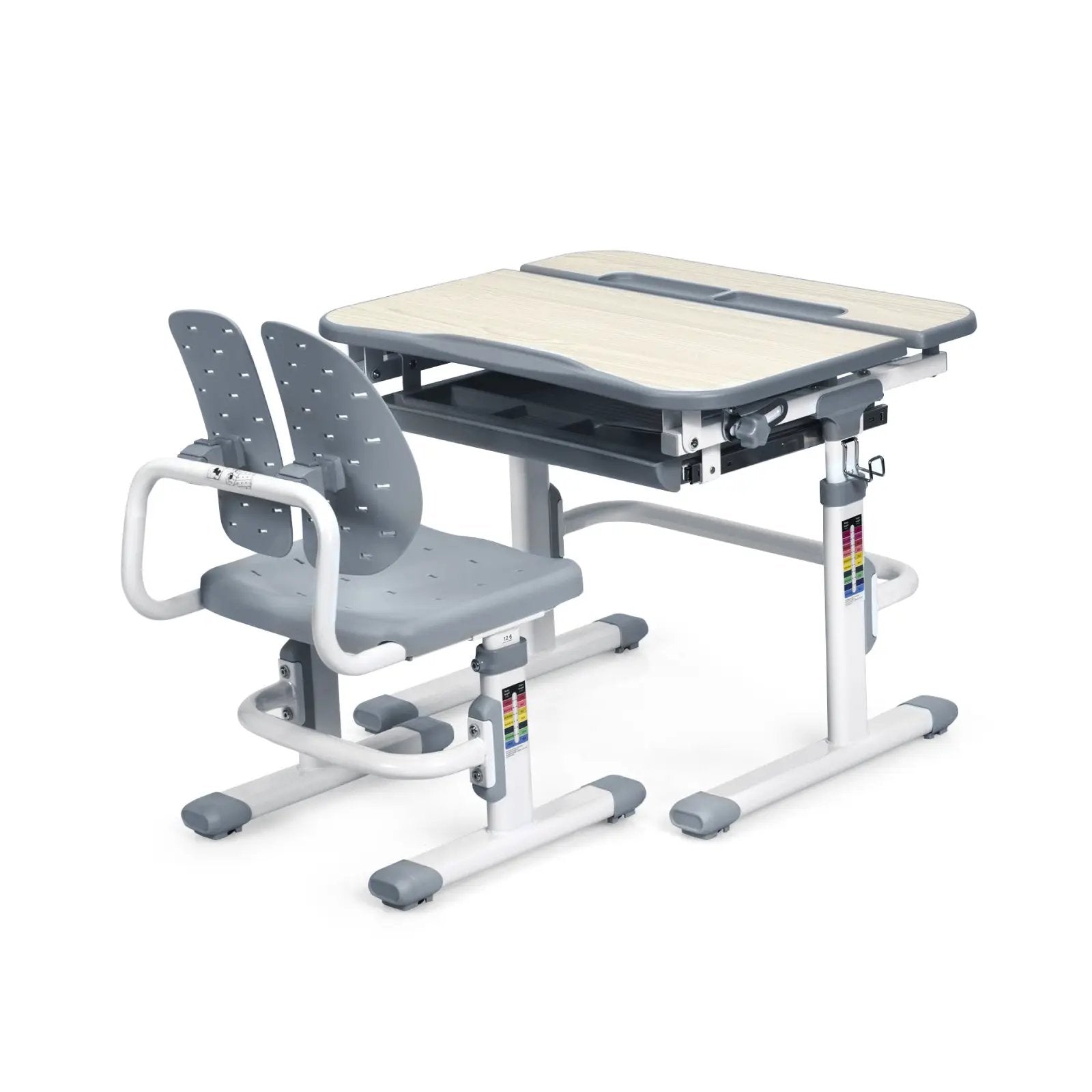 Height Adjustable Kids Study Desk and Chair Set by DirectDeals