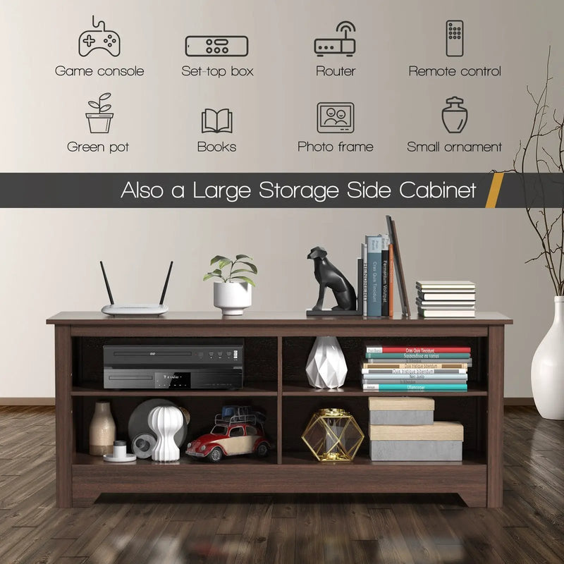 58 Inch Wooden Entertainment Media Center TV Stand by DirectDeals