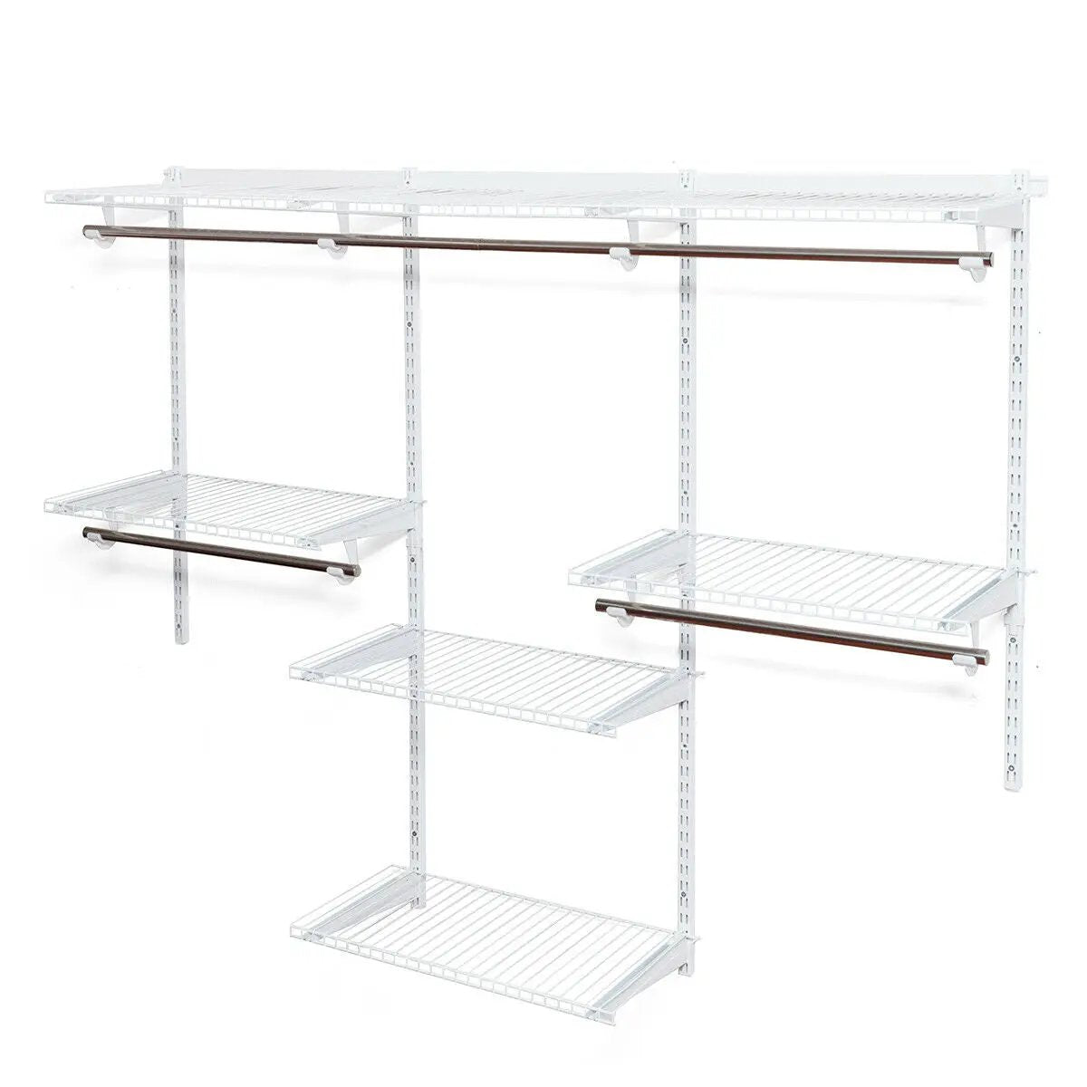 Adjustable Wall Mounted Closet Rack System with Shelf by DirectDeals