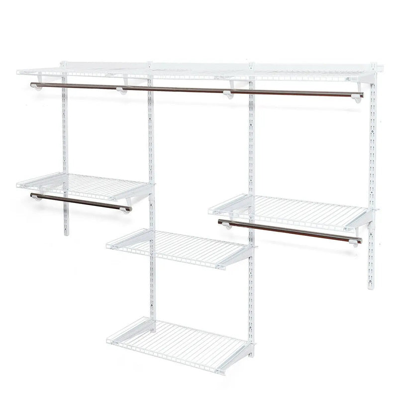 Adjustable Wall Mounted Closet Rack System with Shelf by DirectDeals