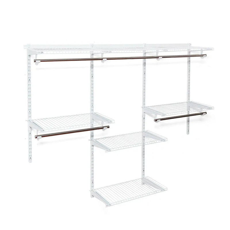Adjustable Wall Mounted Closet Rack System with Shelf by DirectDeals