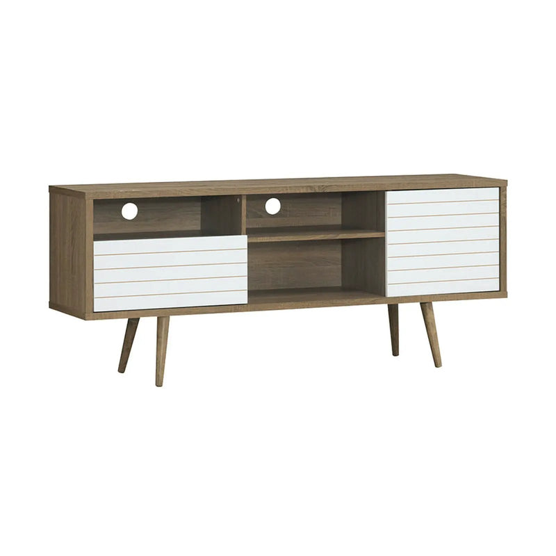 Mid-Century Modern TV Stand for TVs up to 65 Inch with Storage Shelves by DirectDeals