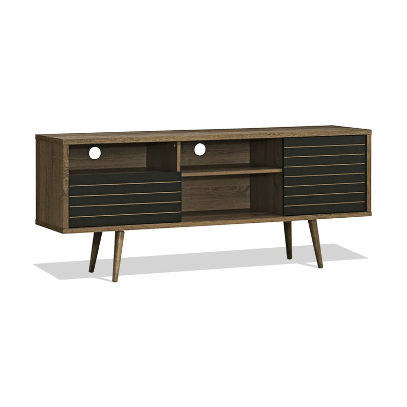 Mid-Century Modern TV Stand for TVs up to 65 Inch with Storage Shelves by DirectDeals