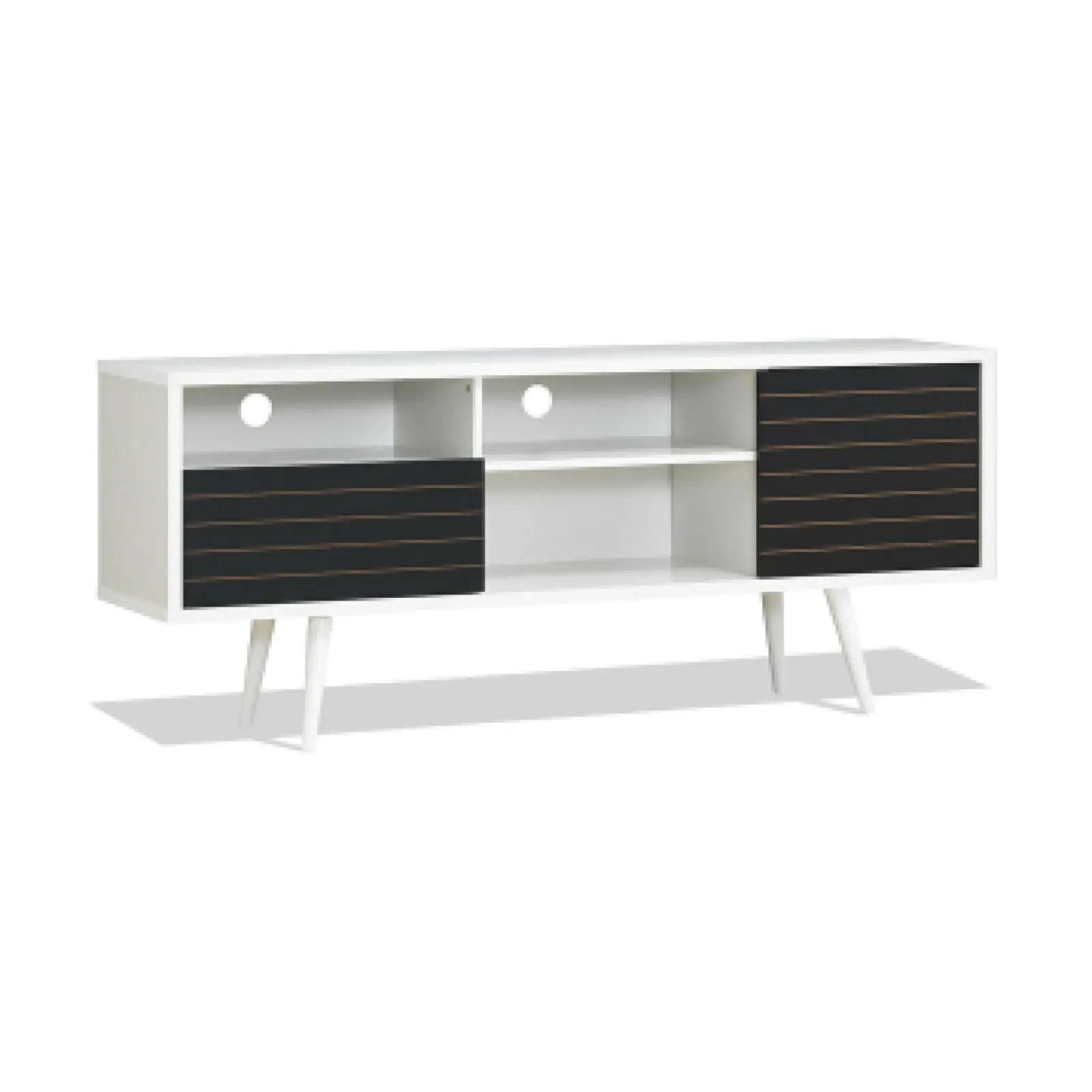 Mid-Century Modern TV Stand for TVs up to 65 Inch with Storage Shelves by DirectDeals