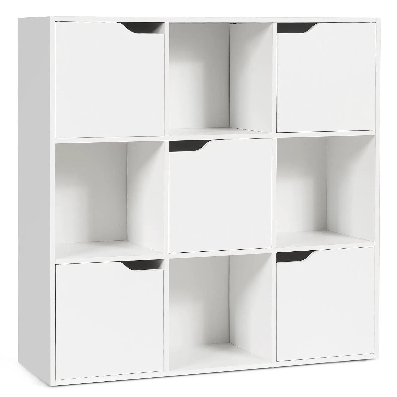 9-Cube Wooden Freestanding Bookcase for Home and Office by DirectDeals