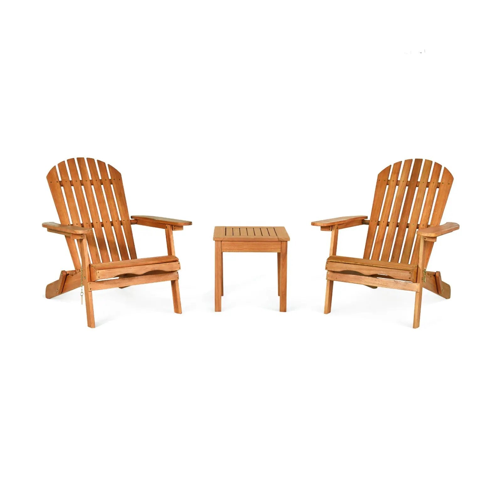 3 Pieces Adirondack Chair Set with Widened Armrest by DirectDeals