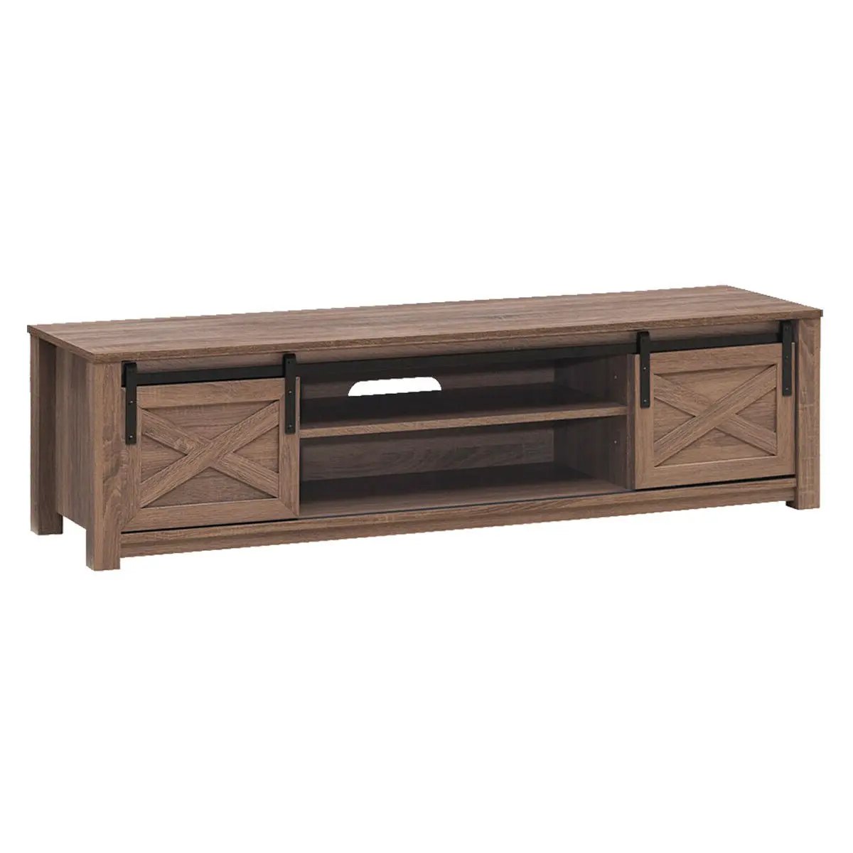 65 Inch Flat Sliding Barn Door TV Stand by DirectDeals