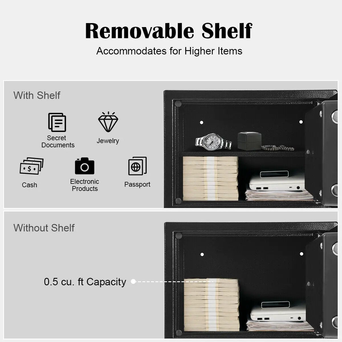 2-Layer Safe Deposit Box with Digital Keypad by DirectDeals