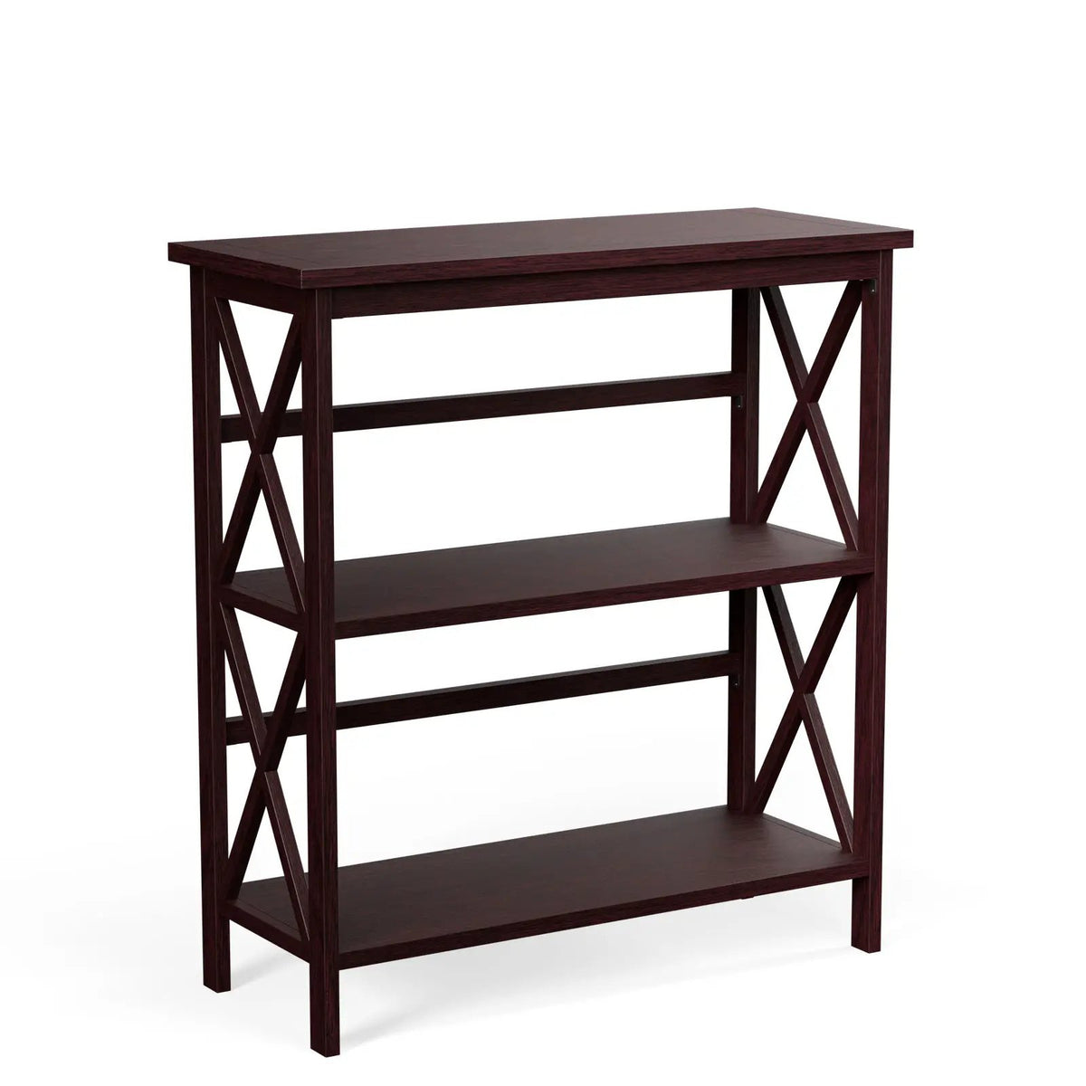 3-Tier Wooden Multi-Functional X-Design Etagere Storage Bookshelf by DirectDeals