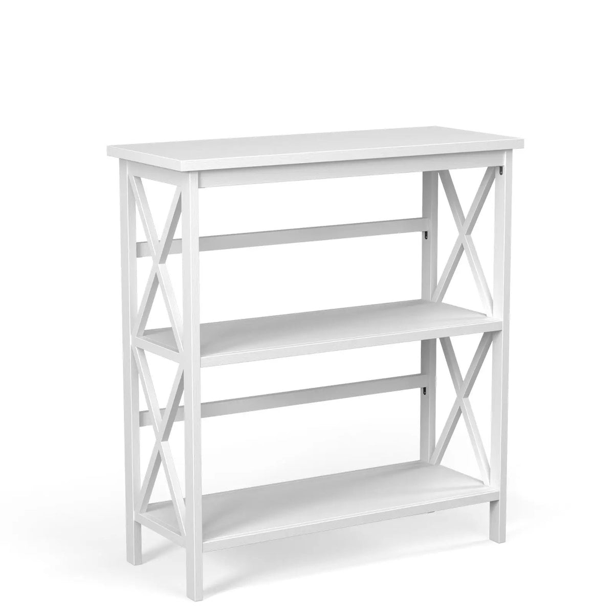 3-Tier Wooden Multi-Functional X-Design Etagere Storage Bookshelf by DirectDeals
