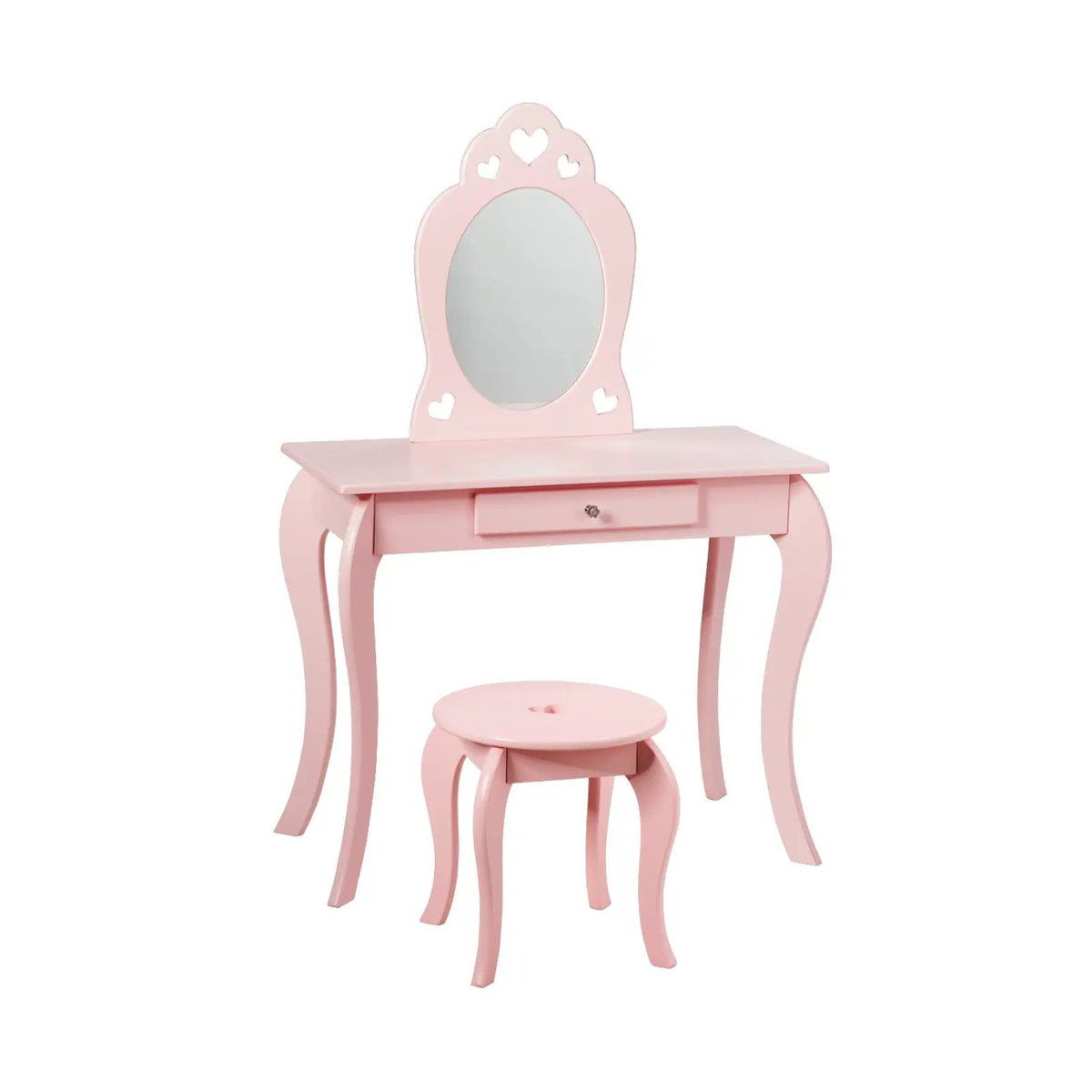 Kids Princess Makeup Dressing Play Table Set with Mirror by DirectDeals