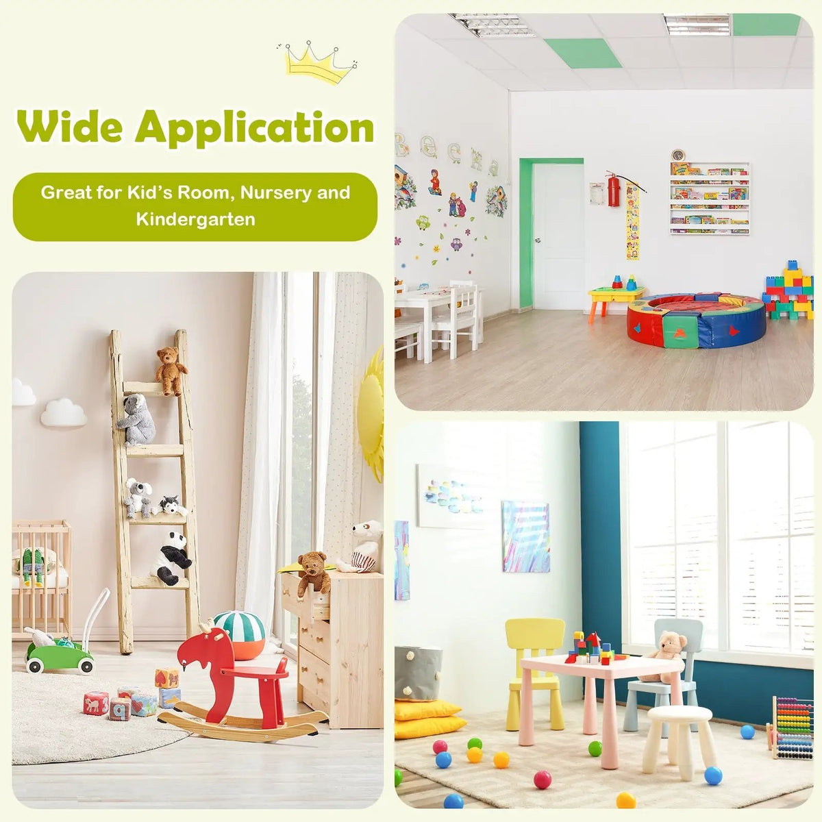 5 pcs Kids Pine Wood Table Chair Set by DirectDeals