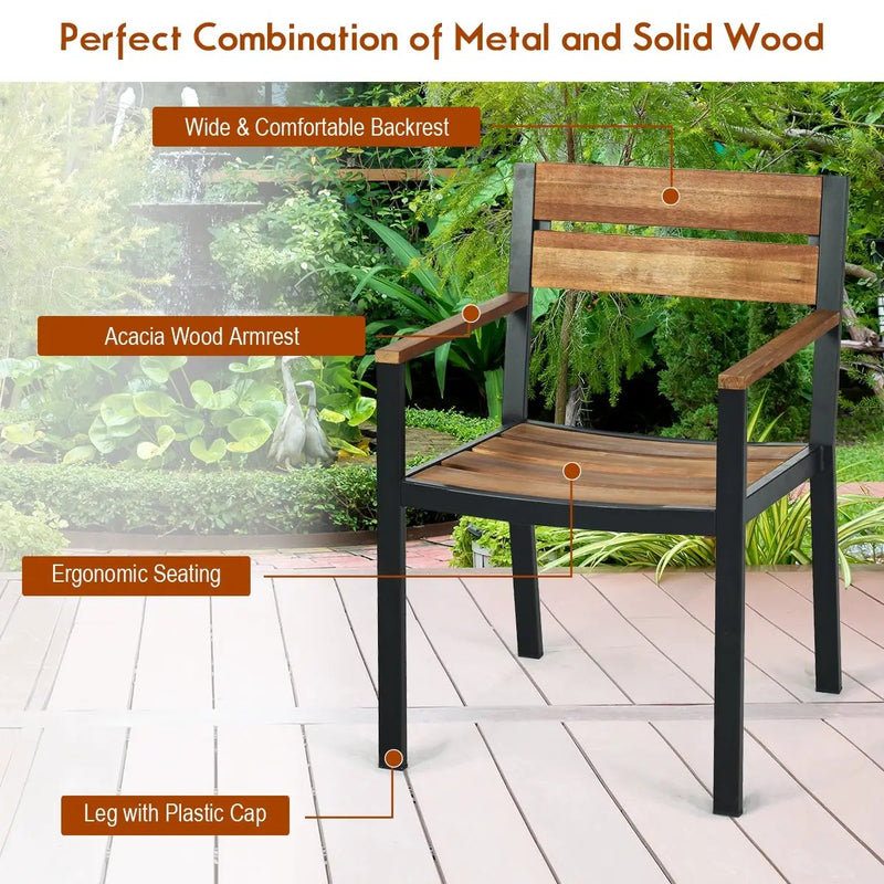 Patented 7 Pieces Patented Outdoor Patio Dining Table Set with Hole by DirectDeals