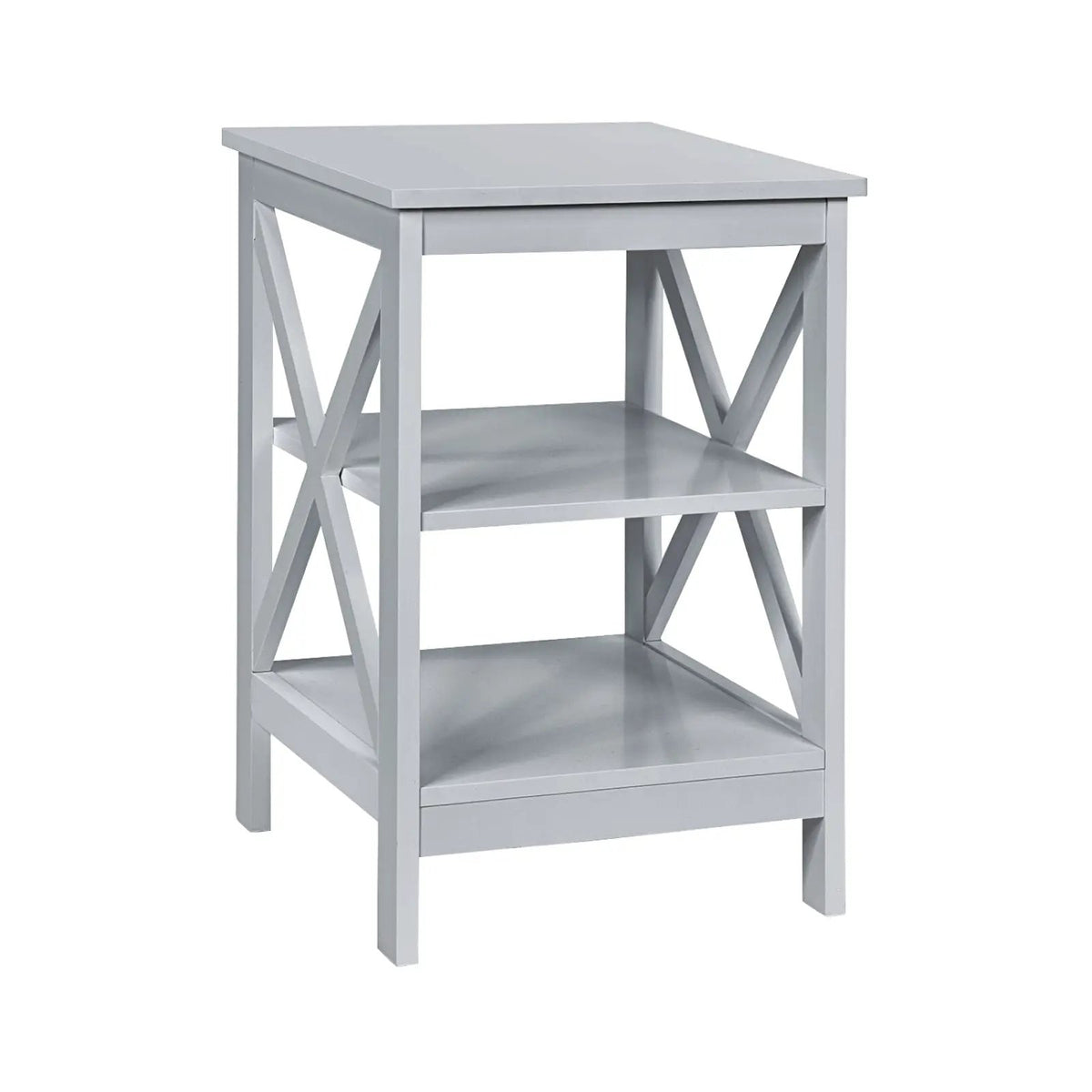 3-Tier X-Design Nightstands with Storage Shelves for Living Room Bedroom by DirectDeals