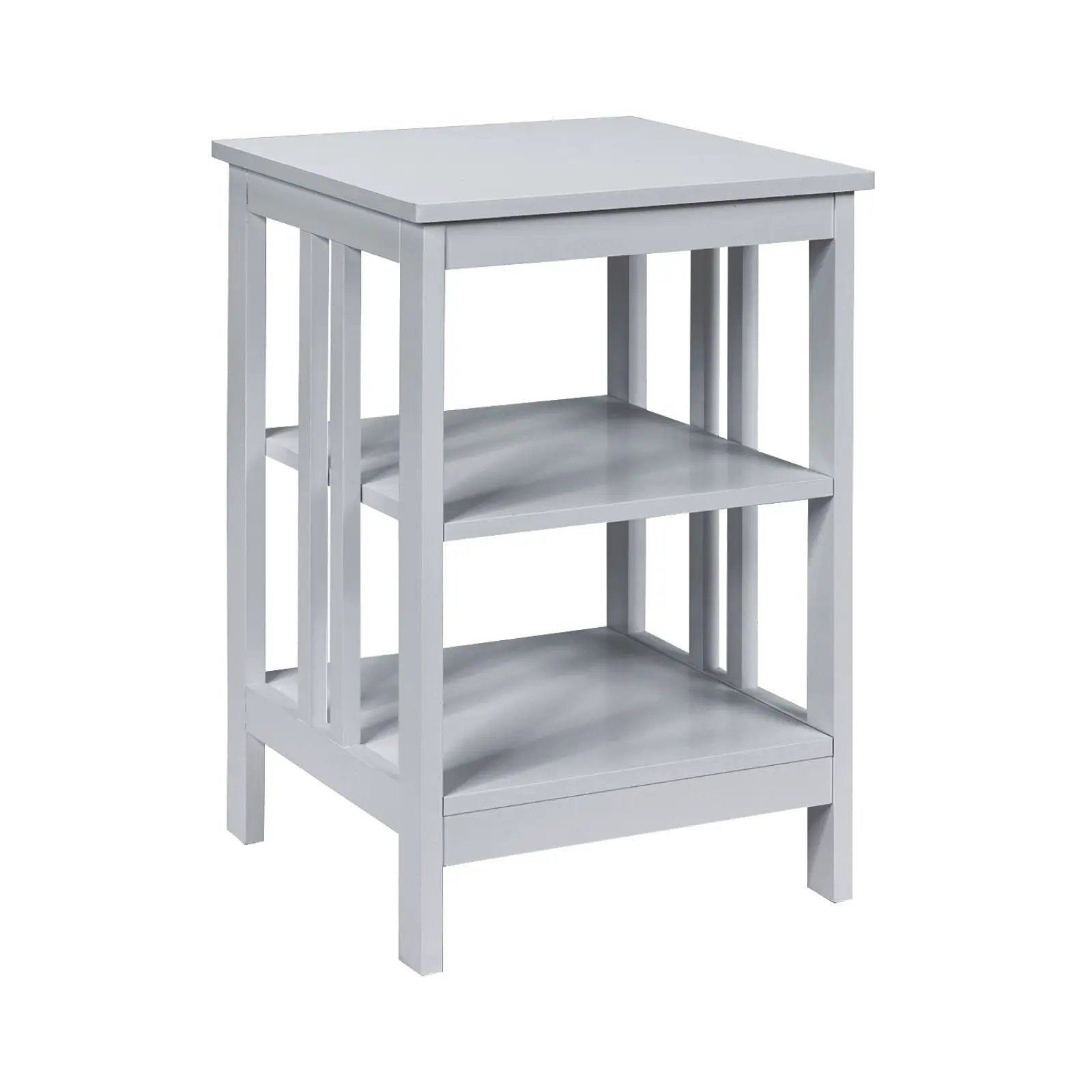 2 Pieces 3-Tier Nightstand with Reinforced Bars and Stable Structure by DirectDeals
