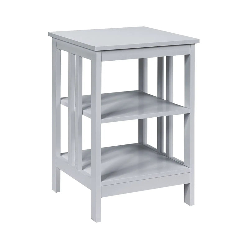 2 Pieces 3-Tier Nightstand with Reinforced Bars and Stable Structure by DirectDeals