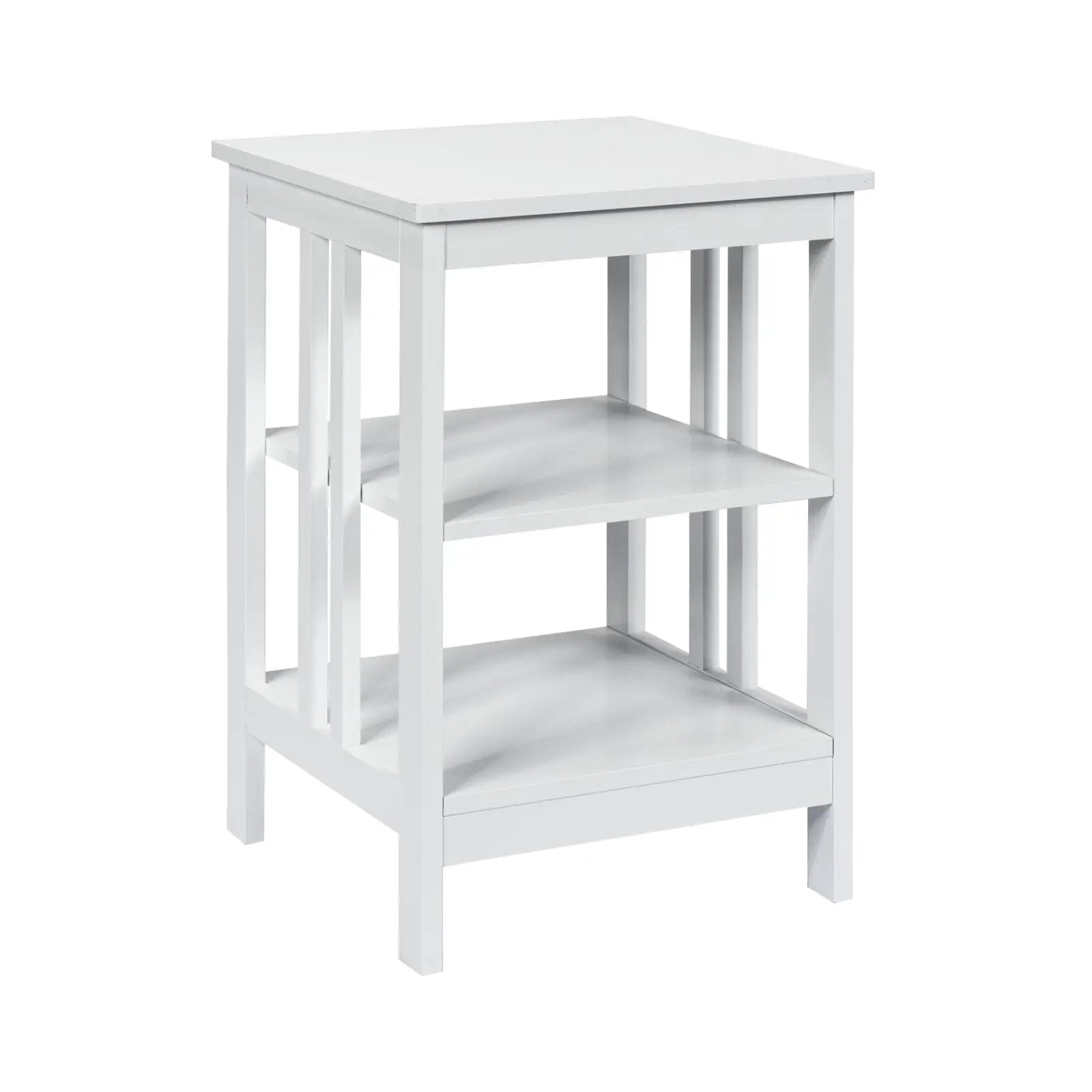 2 Pieces 3-Tier Nightstand with Reinforced Bars and Stable Structure by DirectDeals